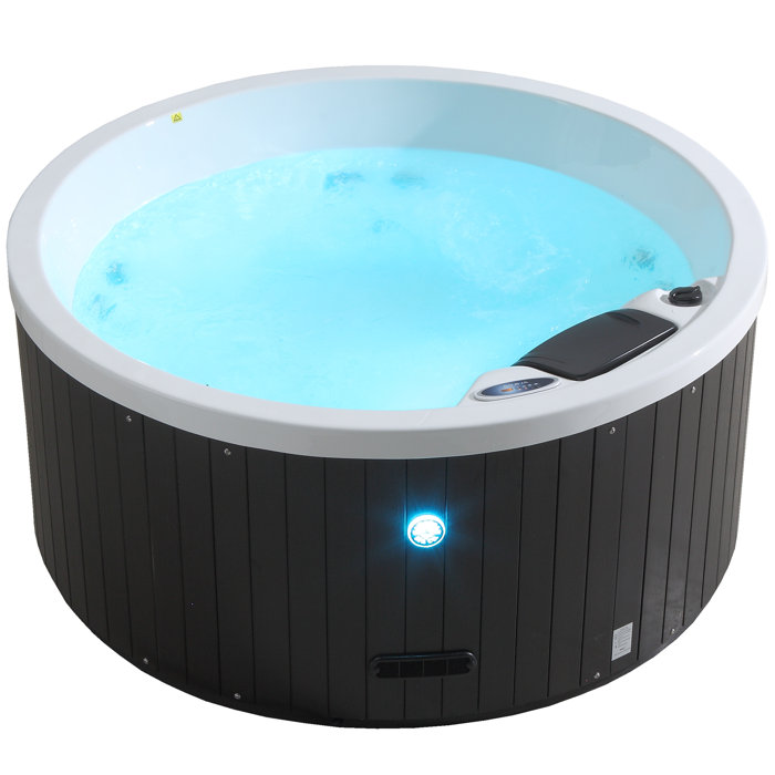 Canadian Spa Co Okanagan 4 Person 10 Jet Acrylic Round Plug And